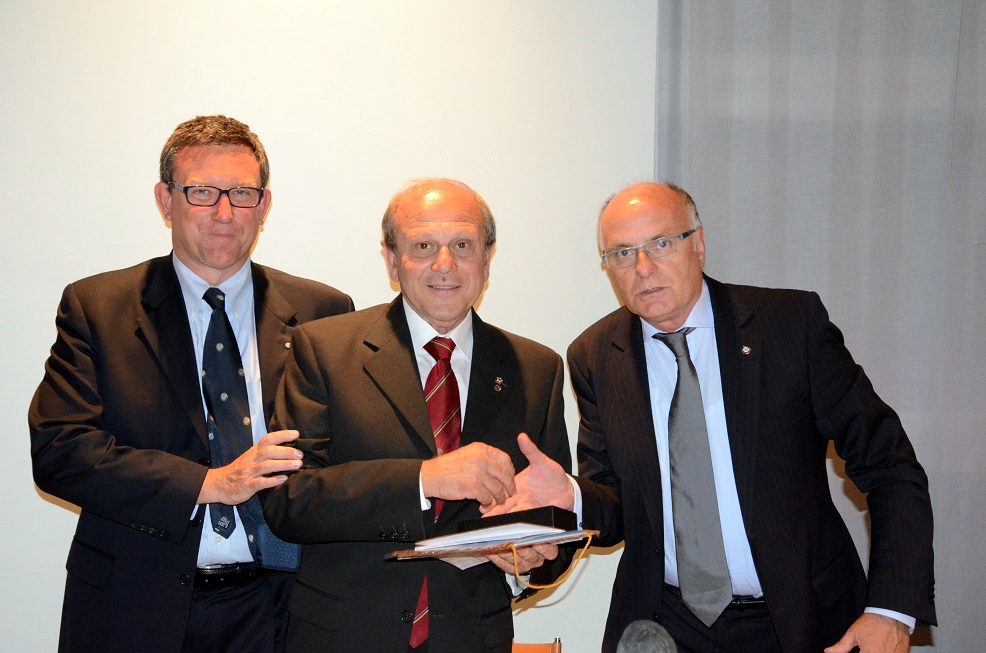 il Presidente Aamato,Panathlon Agrigento con Giancarlo Muriotto Presidente AIA Mestre