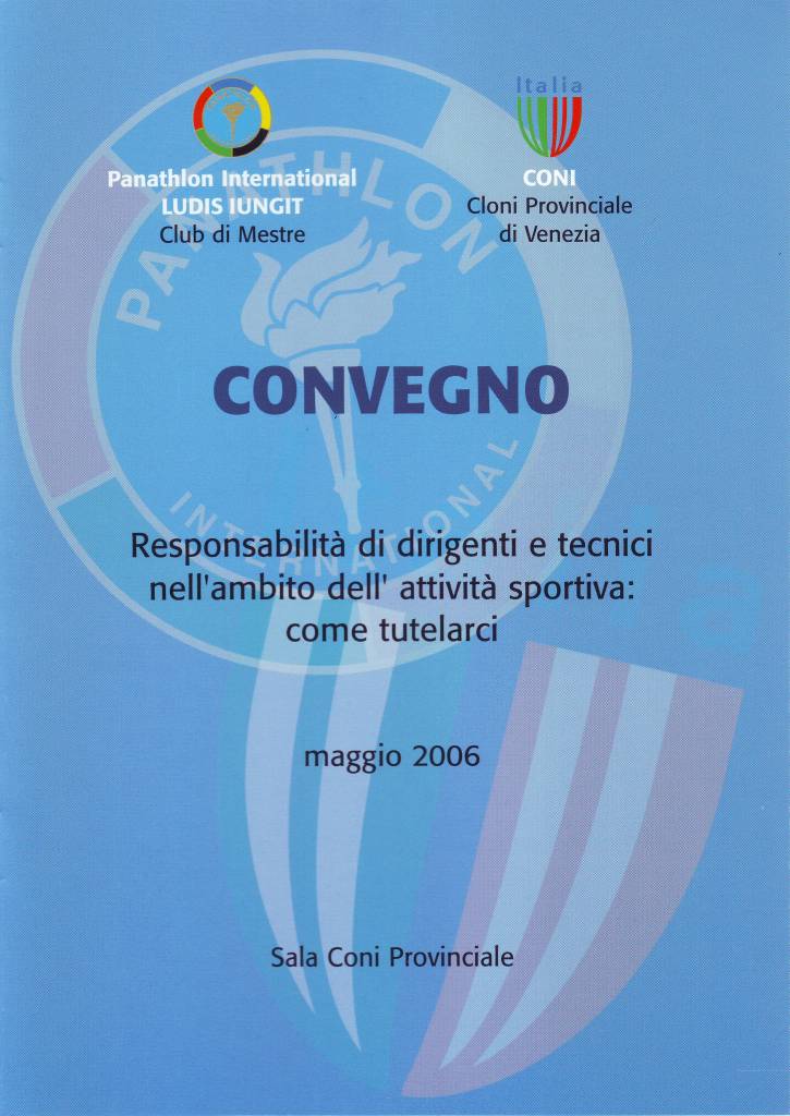 Covegno Mag.06 responsabilità Dirigenti & Tecnici sportivi